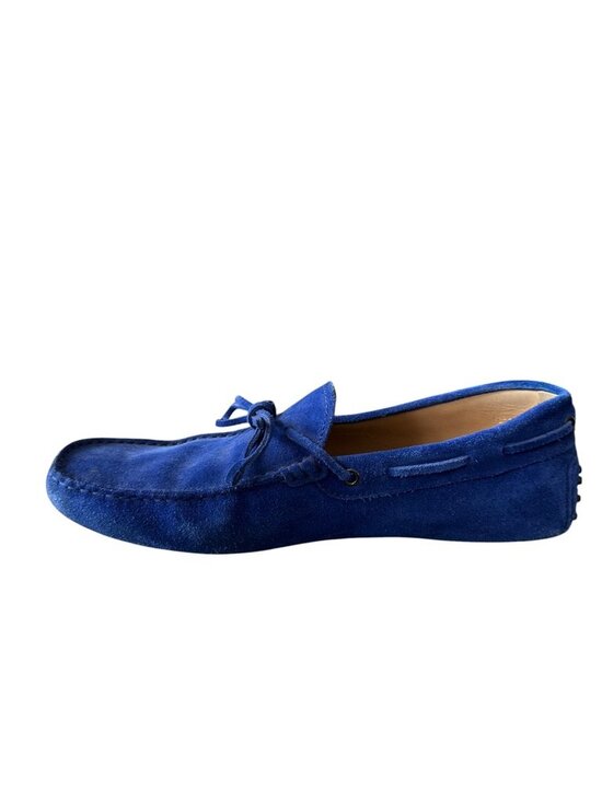 Tod\'s City Gommino Driving Suede Loafers blue mens size 9 shoes made in Italy